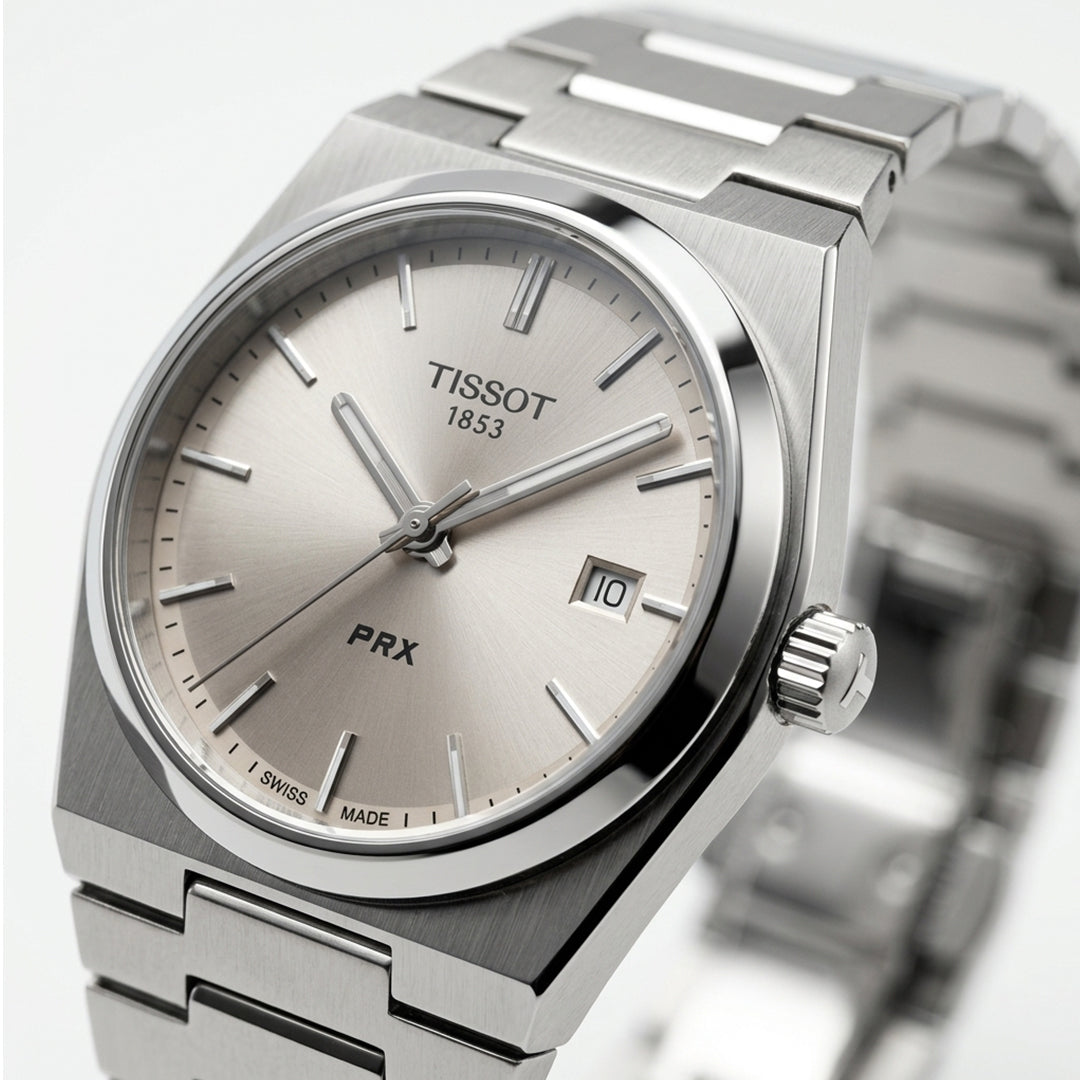 Silver PRX Style Minimal Steel Watch – Ice Dial