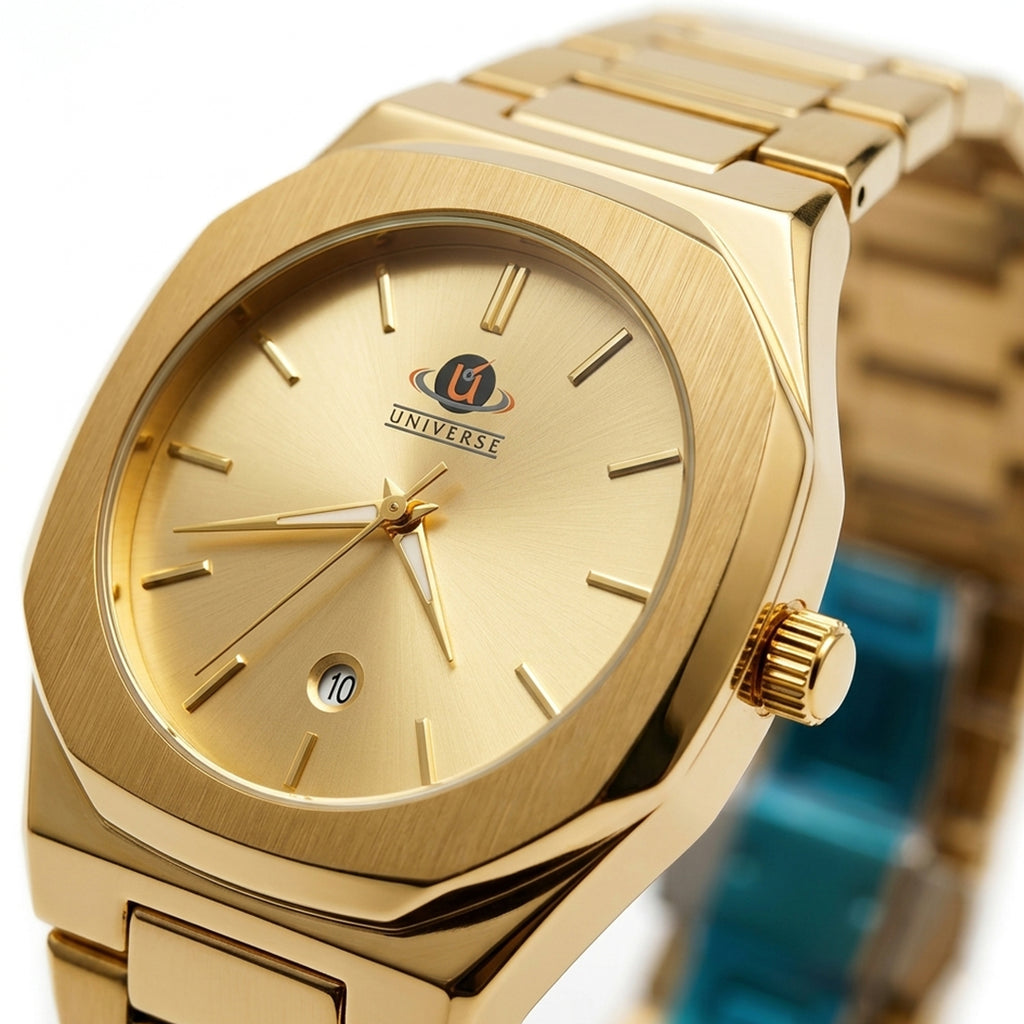 Universe Premium Gold Classic Dial Stainless Steel Watch