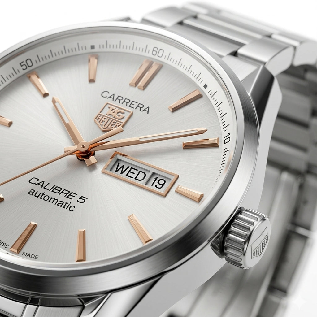 Heuer Carrera Calibre 5 Automatic Silver Dial Watch