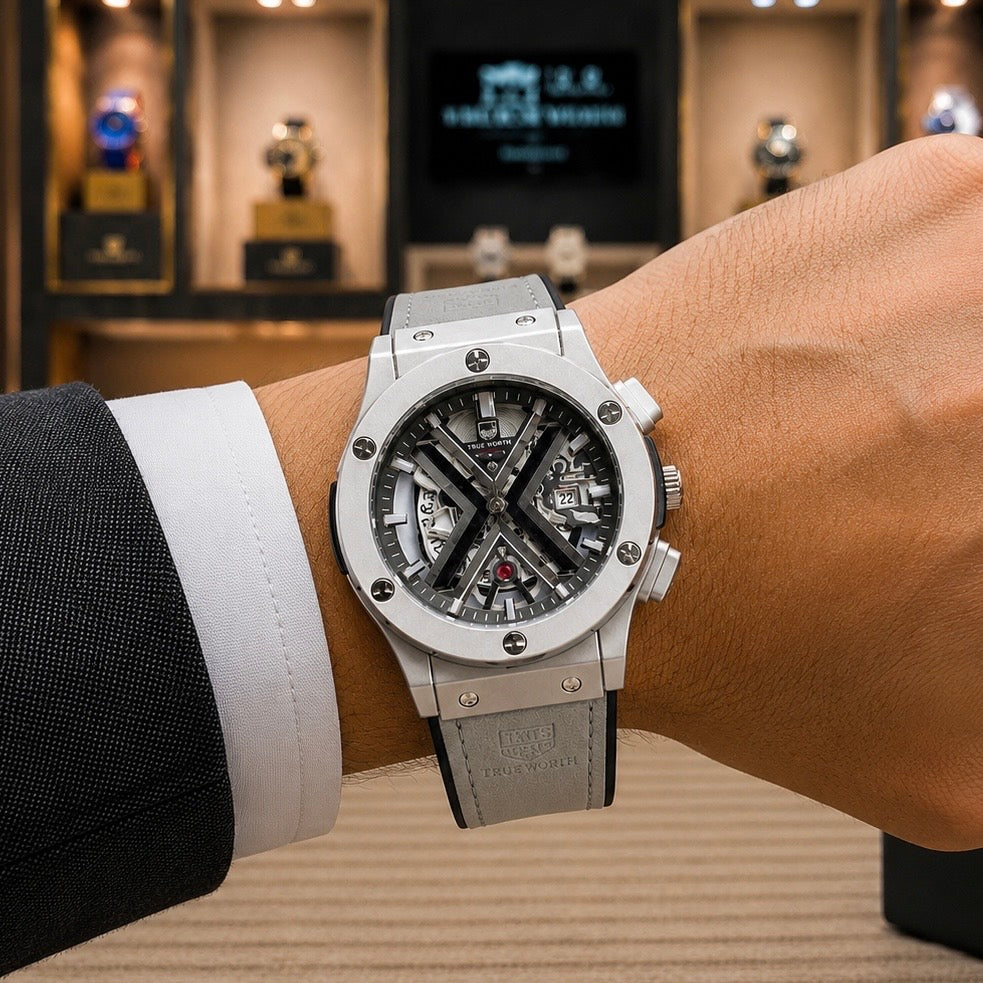Gray X Skeleton Watch