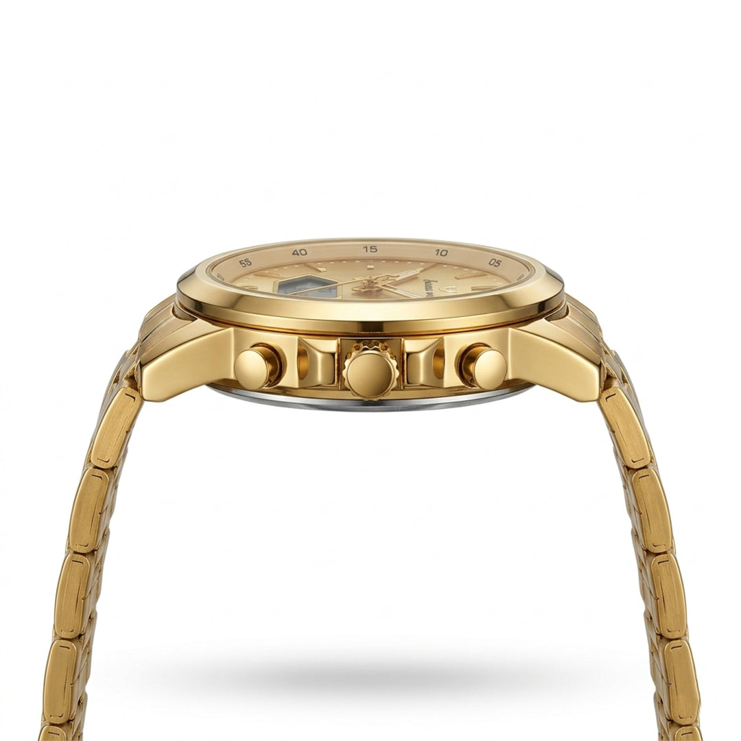 Success Way Gold Luxury Analog-Digital Watch for Men – Stainless Steel Premium Design