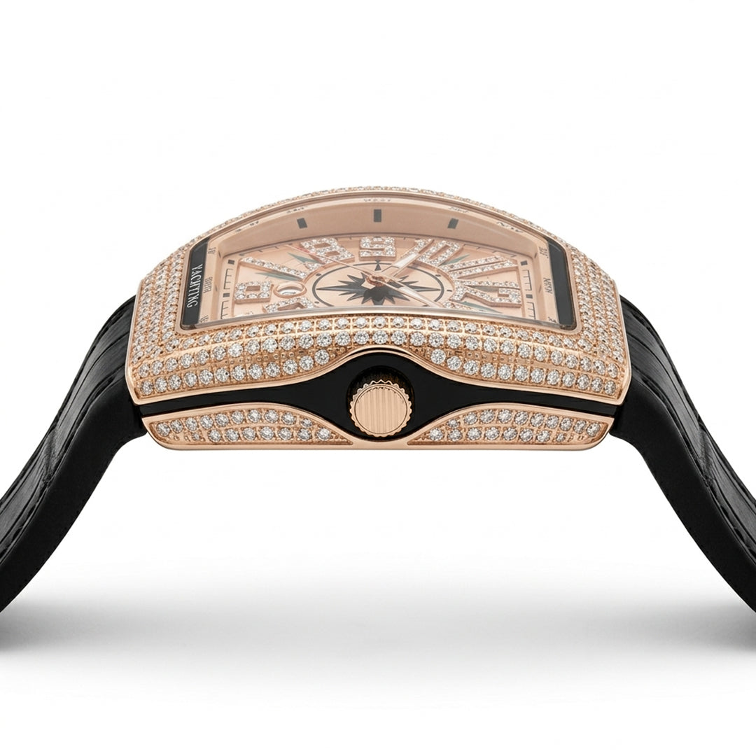 FM Luxury Diamond Rose Gold Watch