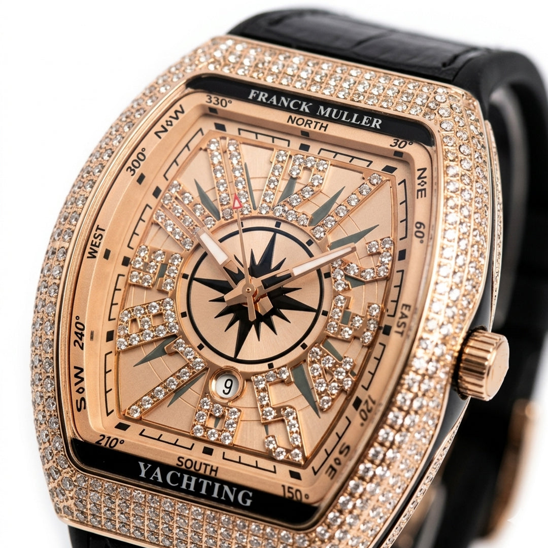 FM Luxury Diamond Rose Gold Watch