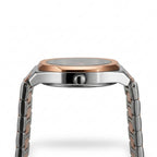 Universe Dual Tone Classic Steel Watch – Brown Dial