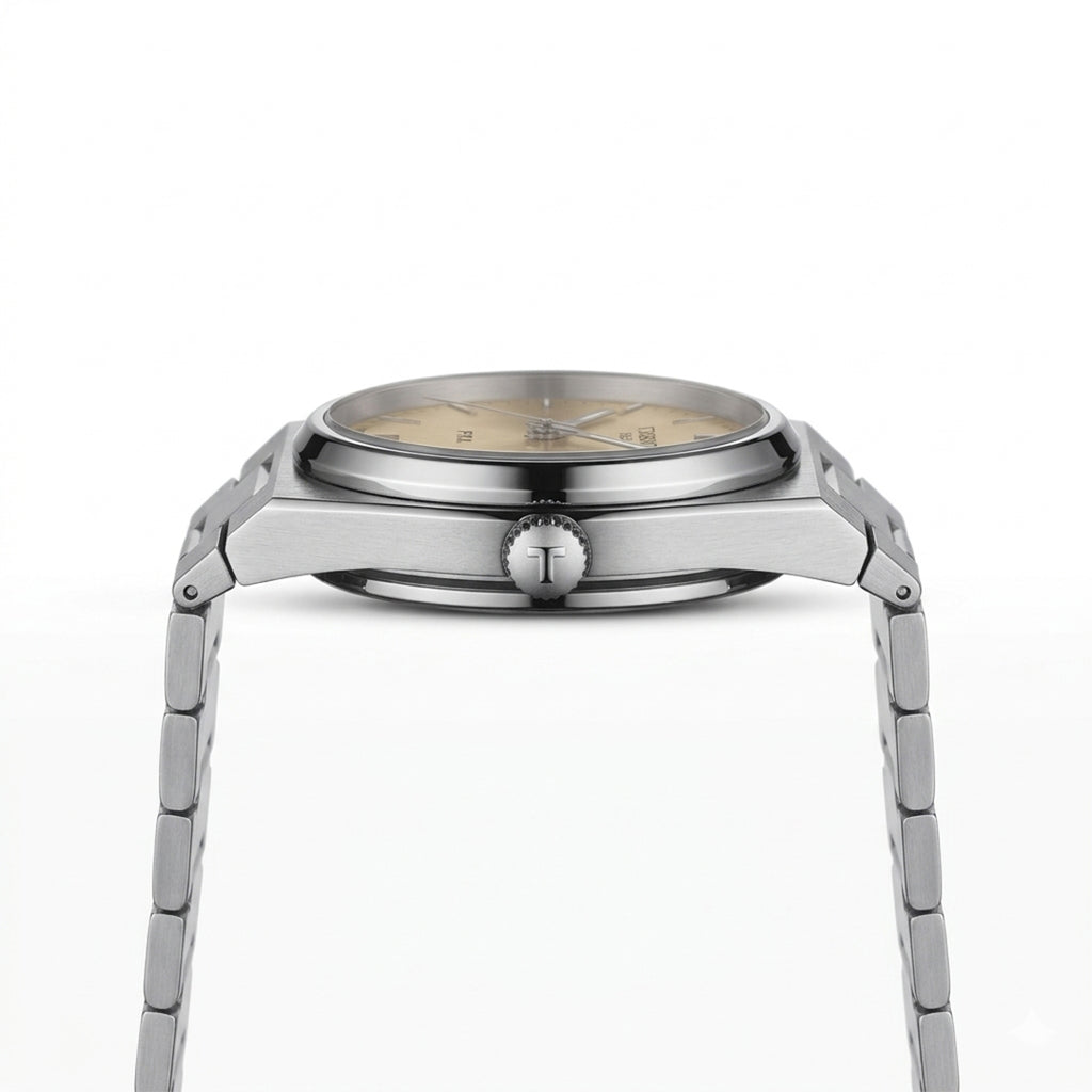 Silver PRX Style Minimal Steel Watch – Ice Dial