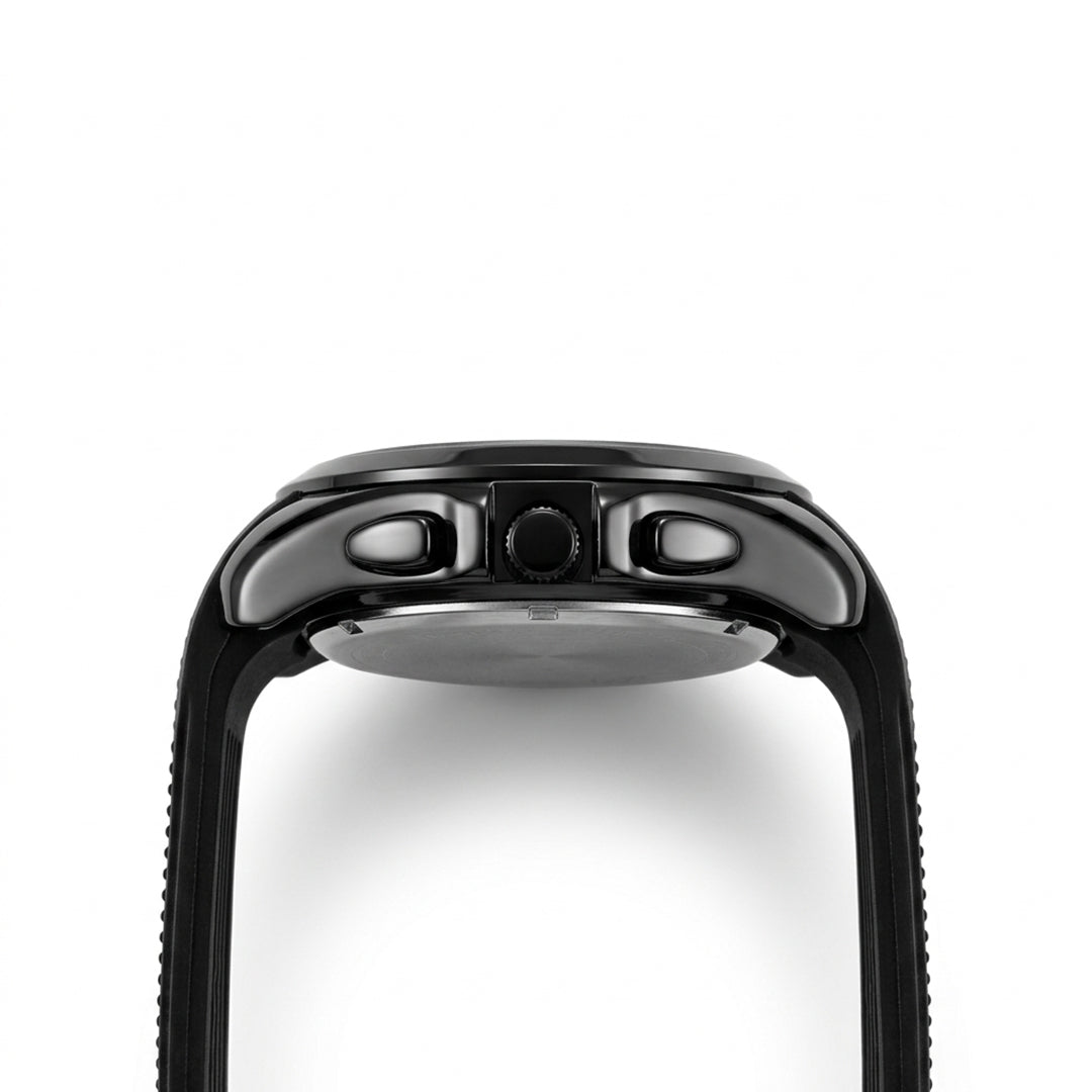 Dunlex Black Chronograph Sports Watch