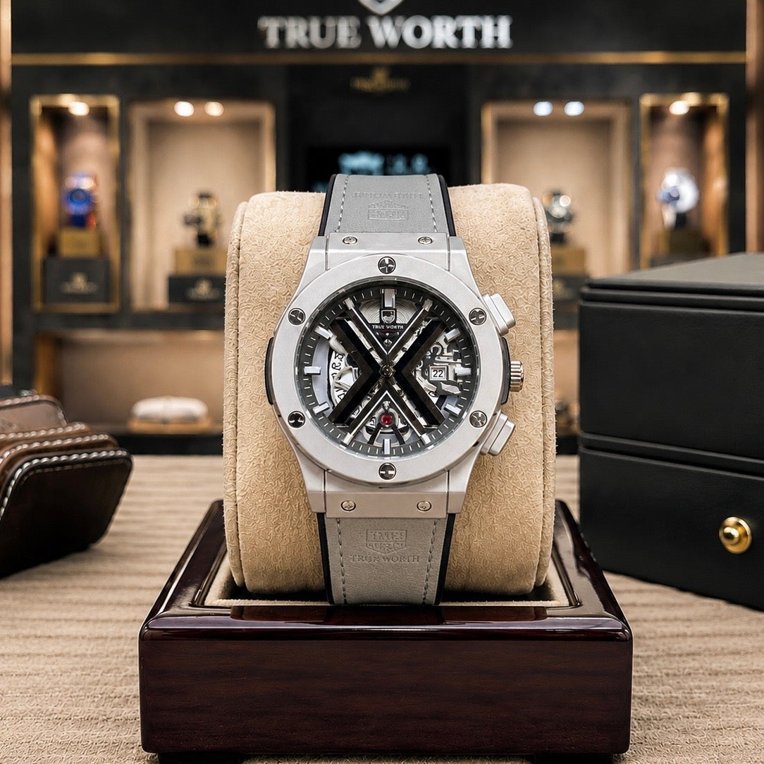 Gray X Skeleton Watch