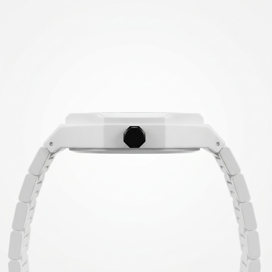 Aura White Arabic Dial Minimalist Watch