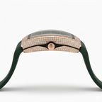 Denvosi Luxury Elegant Green Dial Diamond Square Watch