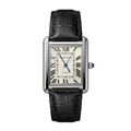 Vintage Tank Luxury Black Dial Watch