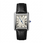 Vintage Tank Luxury Black Dial Watch