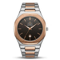 Universe Dual Tone Classic Steel Watch – Brown Dial