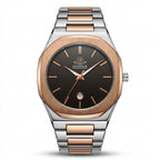 Universe Dual Tone Classic Steel Watch – Brown Dial