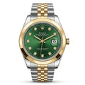 Rollie | Green Dial Two-Tone Luxury Watch