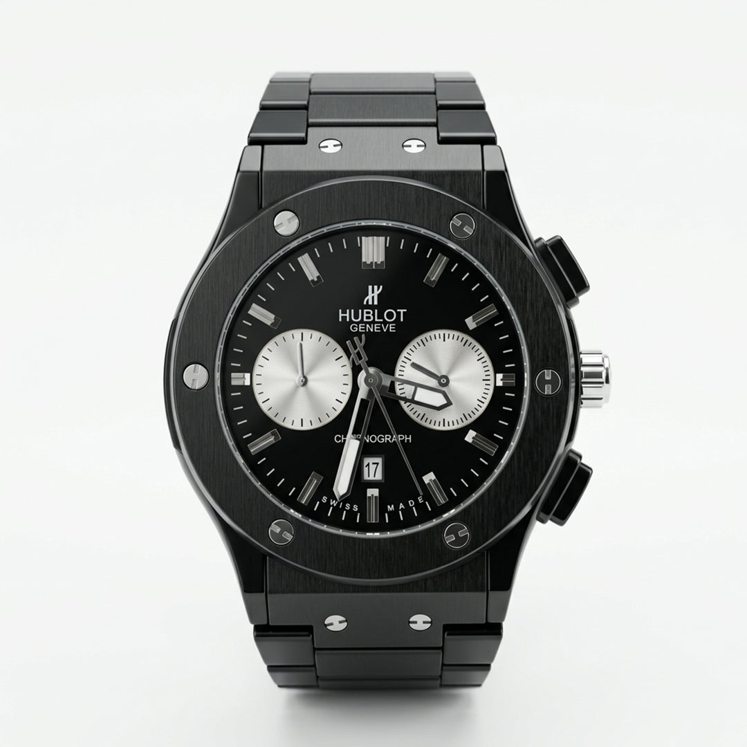 Black Chronograph Luxury Watch