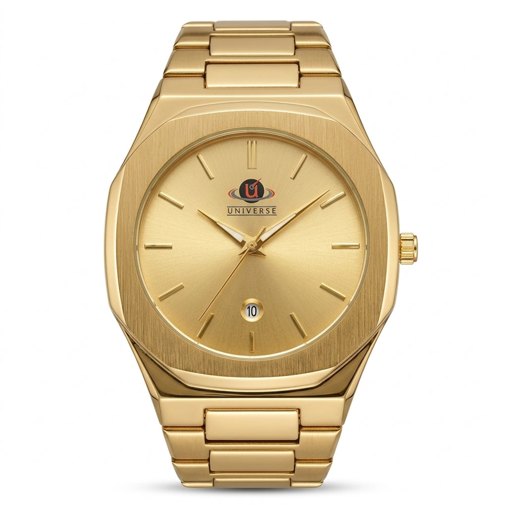 Universe Premium Gold Classic Dial Stainless Steel Watch