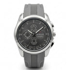 Dunlex Sport Chronograph Grey Dial Rubber Strap Watch