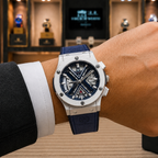 Blue X Skeleton Watch