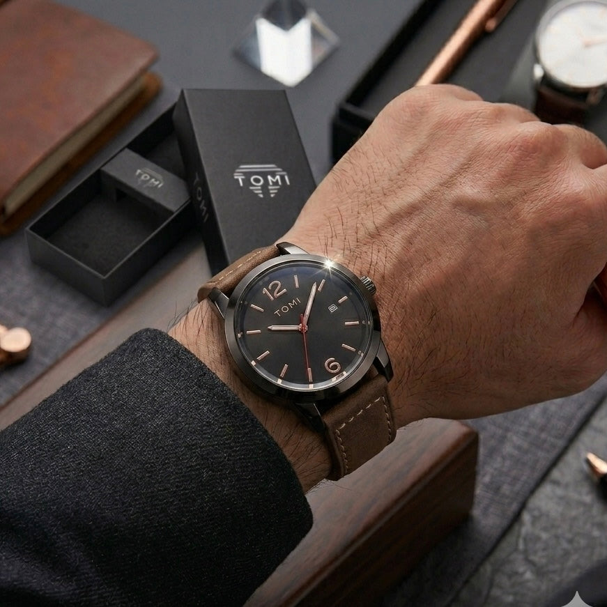Tomi T - 095 Luminous Dial Quartz Date