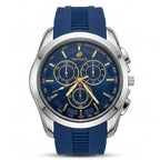 Dunlex Sport Blue Chronograph Silicone Strap Watch