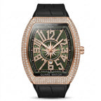 Denvosi Luxury Elegant Green Dial Diamond Square Watch