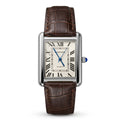 Vintage Tank Luxury Elegant Brown Dial Square Watch