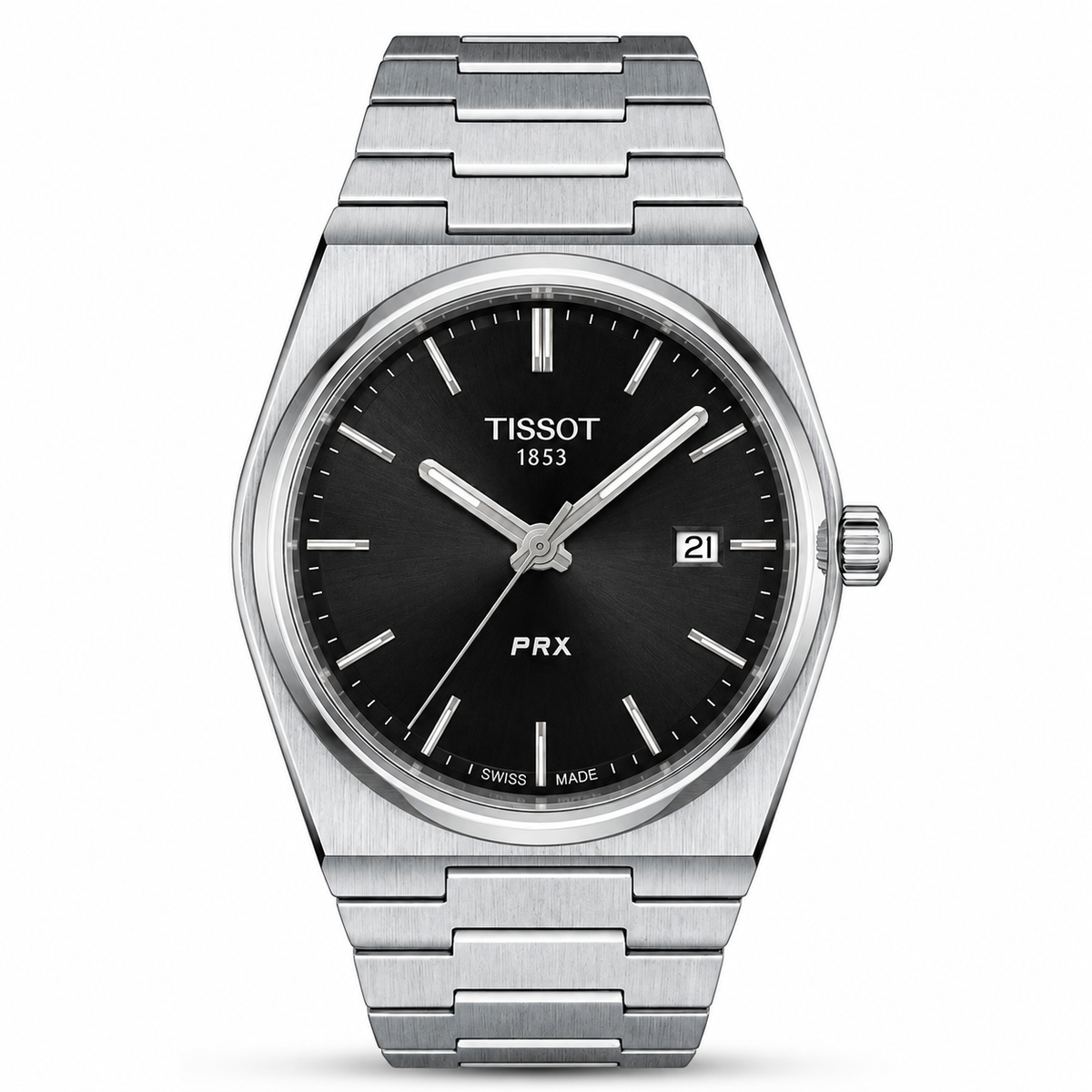 Black Dial Stainless Steel Watch