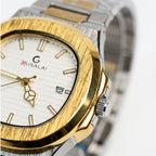 Gusalai Luxury Elegant Two-Tone Gold Steel Watch