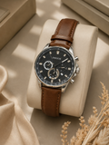 Insuch Prestige Black Chronograph Leather Watch