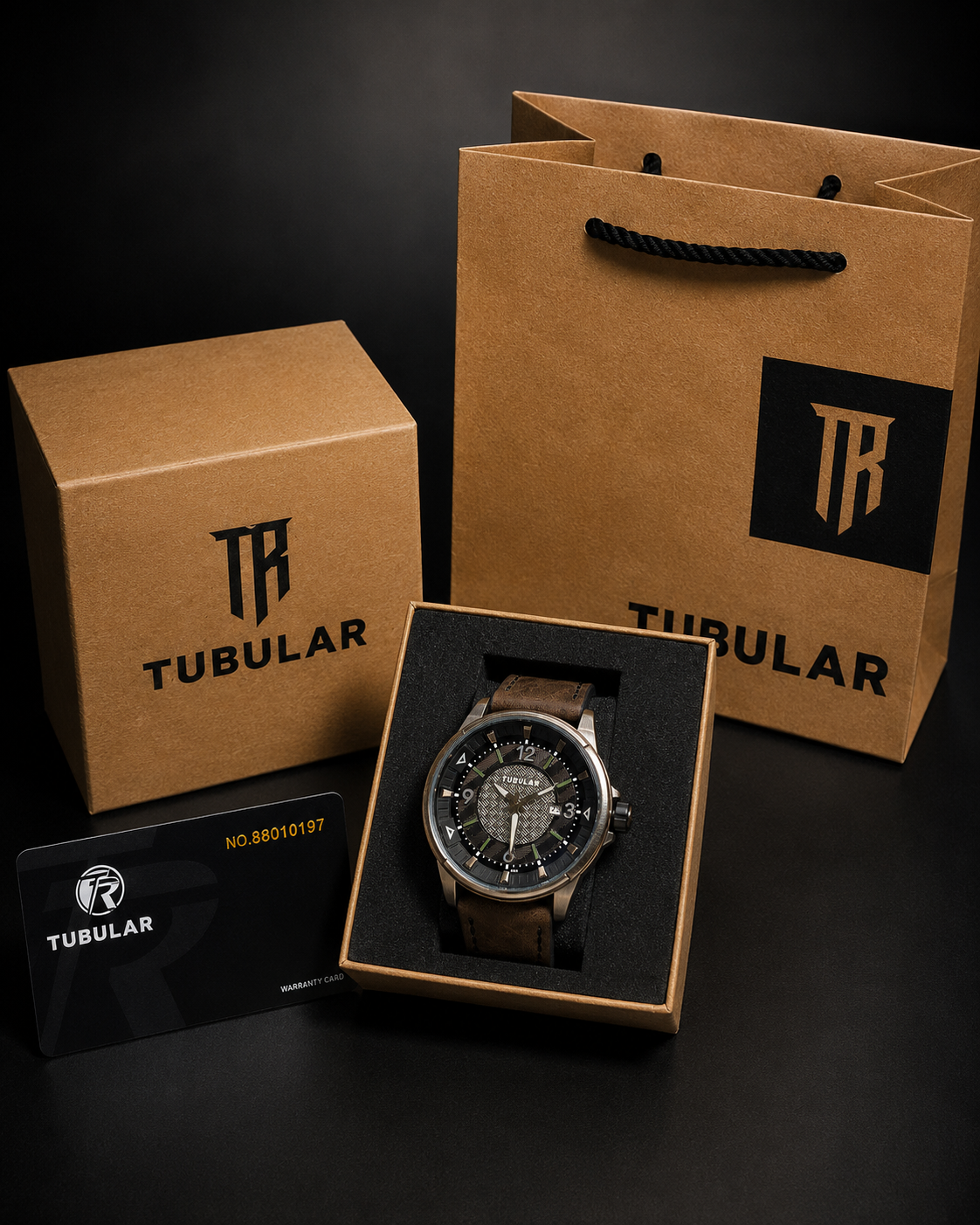 Tubular Classic Brown Leather Men’s Watch