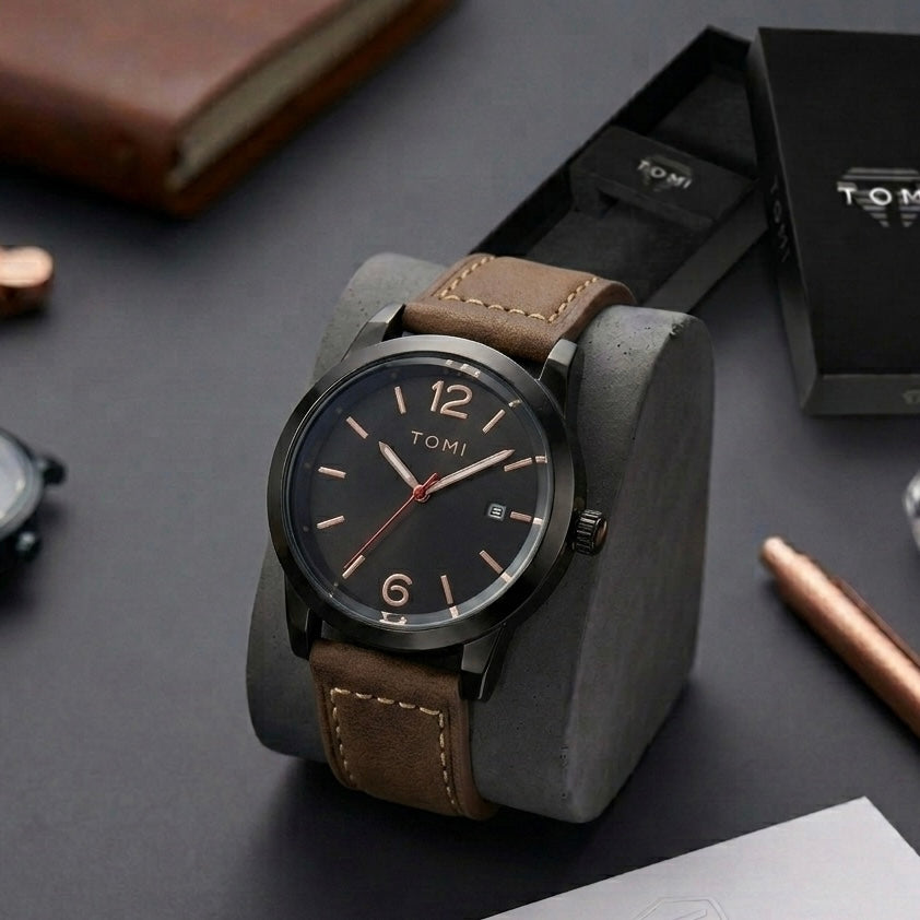 Tomi T - 095 Luminous Dial Quartz Date