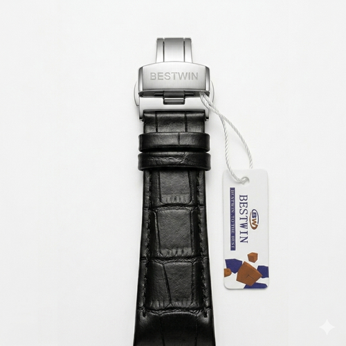 Bestwin Golden Prestige Leather Watch