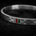 Luxury Silver Signature Cuff Bracelet