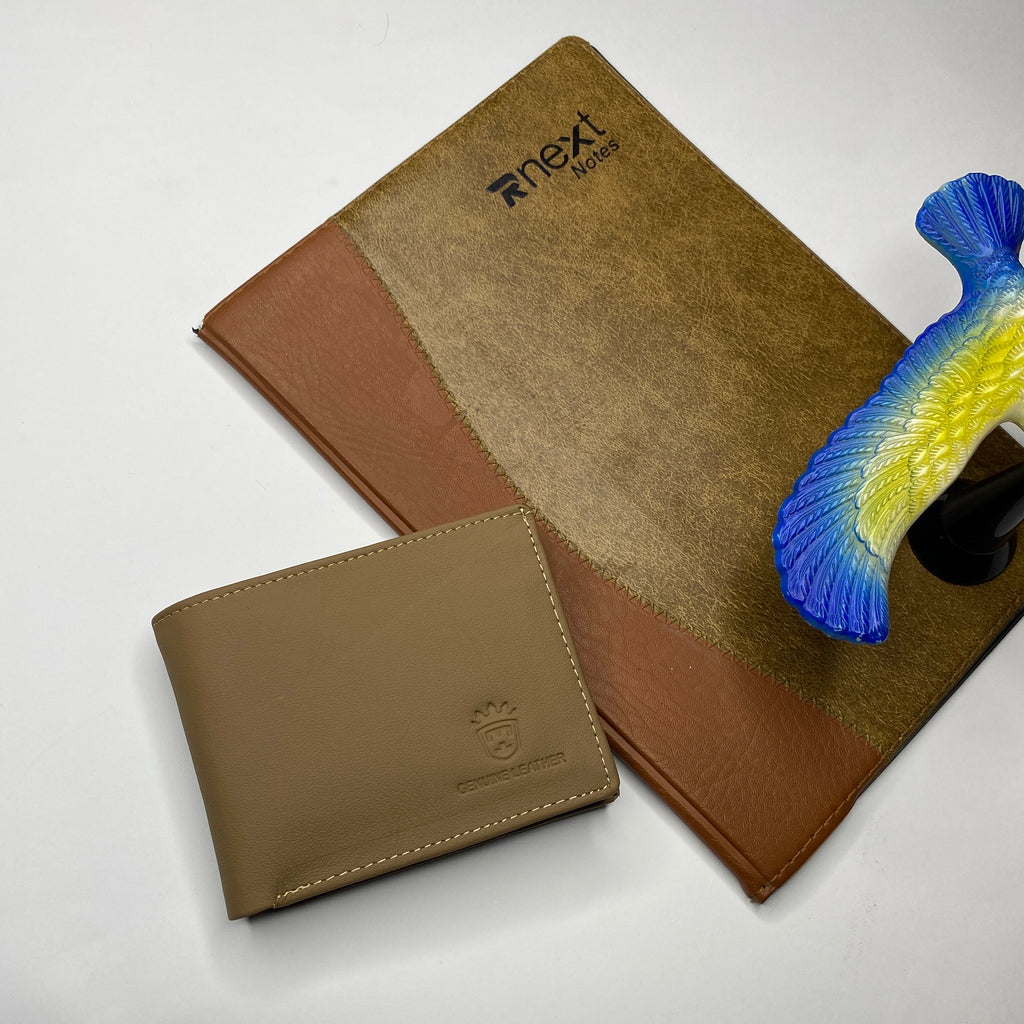 Luxury Camel Brown Genuine Leather Wallet