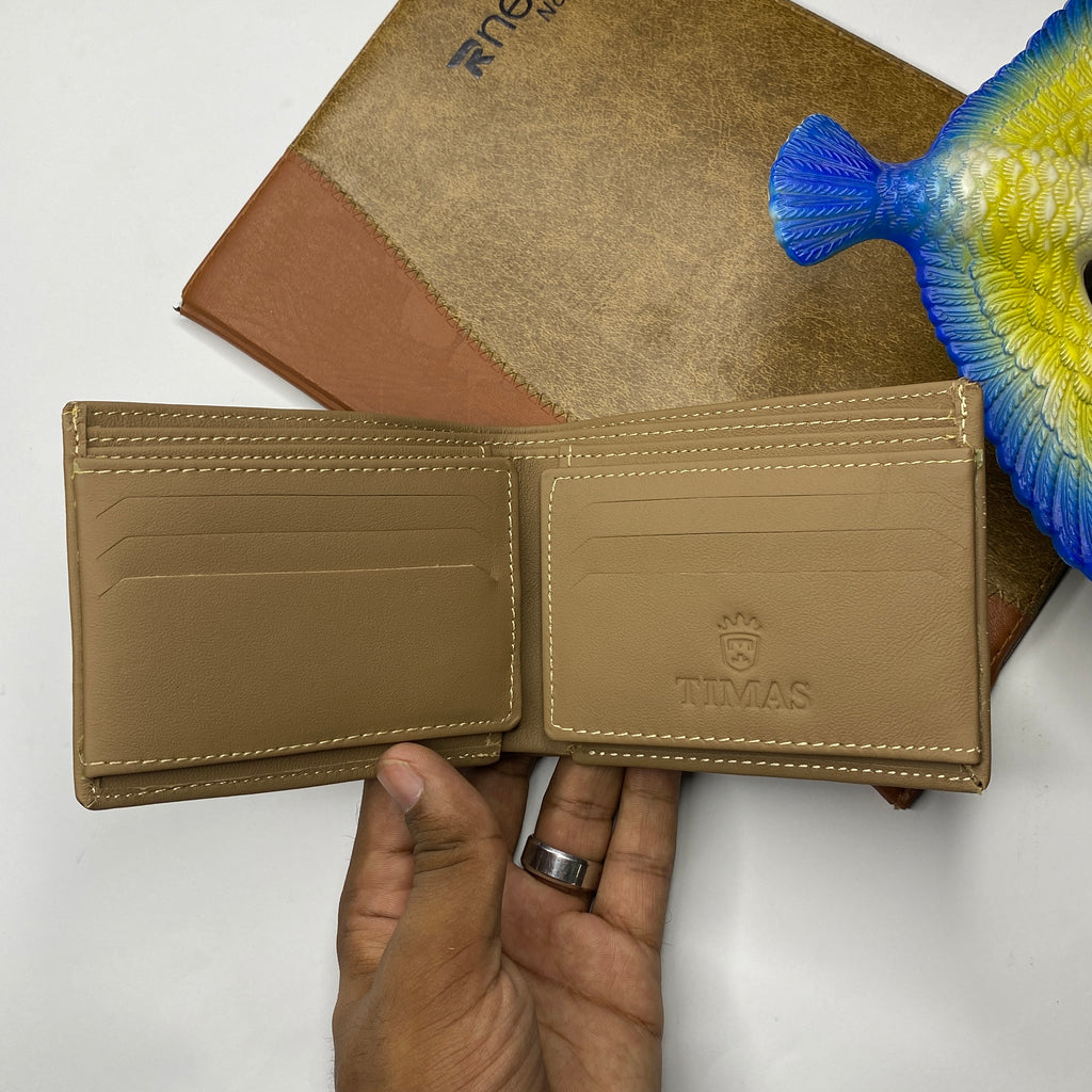 Luxury Camel Brown Genuine Leather Wallet