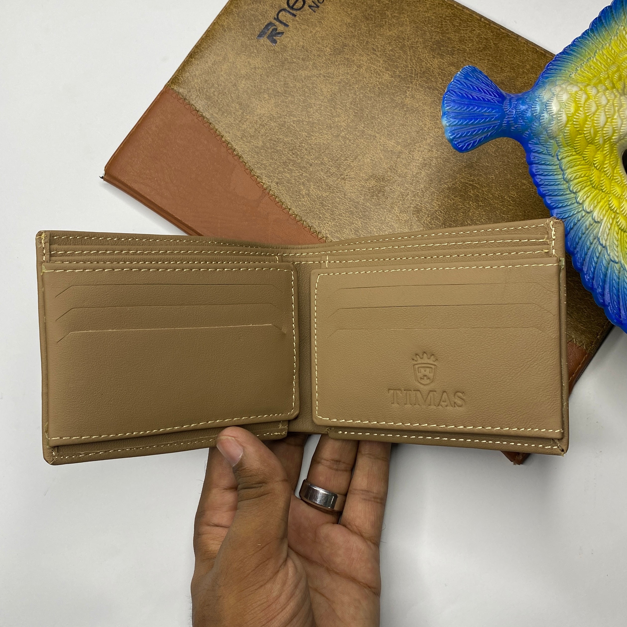 Luxury Camel Brown Genuine Leather Wallet