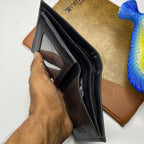 Luxury Pure Black Genuine Leather Wallet